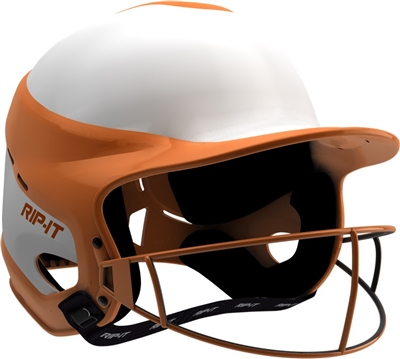 Gloss Vision Pro Fastpitch Softball Helmet Orange / Home