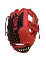 Vinci Mesh Series JV26-M Red with Black Mesh 11.75" Fielders Glove