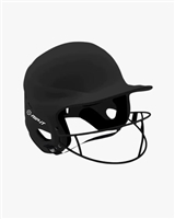 Matte Black Vision Pro Fastpitch Softball Helmet